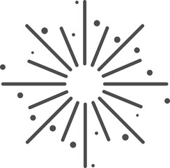 Wall Mural - sun rays icon, shine and burst line