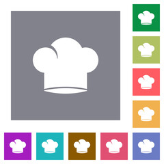 Sticker - Chef hat solid square flat icons