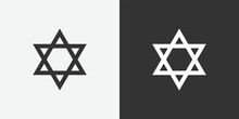 Star Of David, The National Symbol Of The State Of Israel Icon. Star Of David. Jewish Star Shield Background