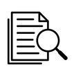 © nice17 - Case study icon. Looking for a work icon. Searching document icon