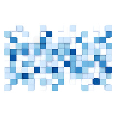 Wall Mural - abstract random cubes. 3d rendering.