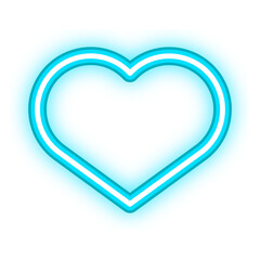 Wall Mural - heart neon light frame
