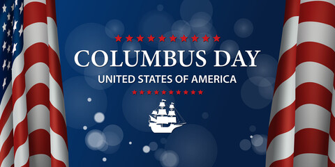 Wall Mural - Columbus Day USA Background