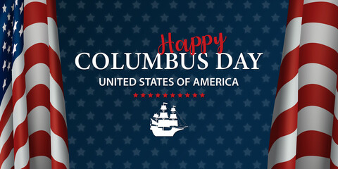 Wall Mural - Columbus Day USA Background