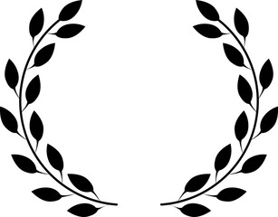 Wall Mural - circular laurel foliate icon
