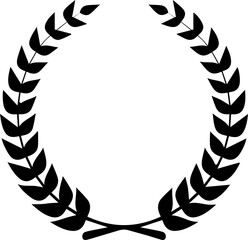 Wall Mural - circular laurel foliate icon