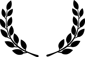 Wall Mural - circular laurel foliate icon