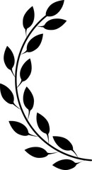 Wall Mural - circular laurel foliate icon