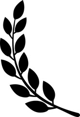 Wall Mural - circular laurel foliate icon