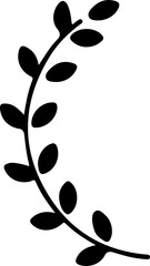 Wall Mural - circular laurel foliate icon