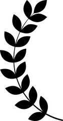Wall Mural - circular laurel foliate icon