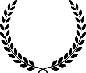 Wall Mural - circular laurel foliate icon
