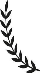 Wall Mural - circular laurel foliate icon