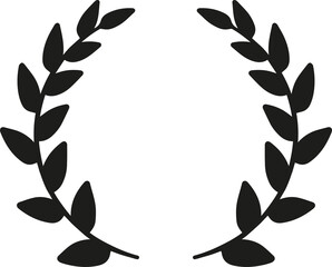 Wall Mural - circular laurel foliate icon