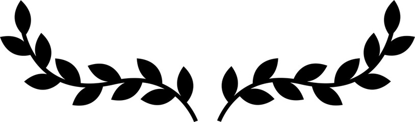 Wall Mural - circular laurel foliate icon