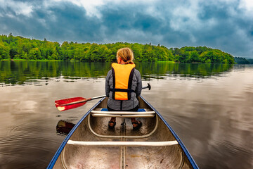 Canoing in the Lakes of Silkeborg, Denmark