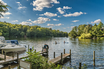 Canvas Print - Ry Silkeborg camping  grounds Skyttehuset in the Danish Lake District, Denmark