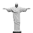 Christ the Redeemer statue of Jesus Christ in Rio de Janeiro isolated