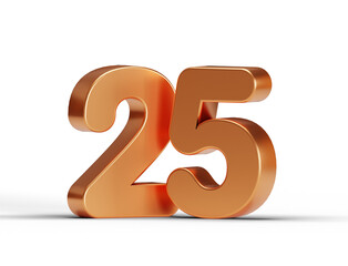 Wall Mural - 25 3d text rendering png