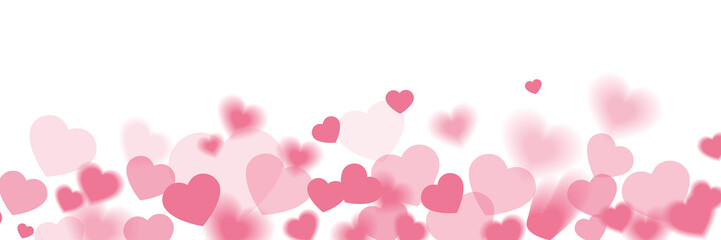 pink hearts illustration on a white background - love heart for valentines day background - design b