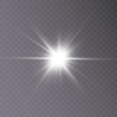 Leinwandbilder - Light white star png. light sunlight. light effect png.