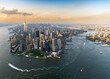 Aerial View of Manhatten Skyline..Manhatten,New York City,.North America,.USA