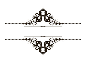 Poster - elegant monochrome divider label