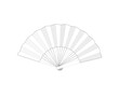 © v_ctoria - Hand fan, simple japanese geisha white paper air fan. Vector illustration. Asian traditiional accessory. Graphic stock image. bamboo wood woman china beauty culture. clip art drawing