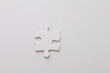 Single puzzle piece - blank, studio shot on white