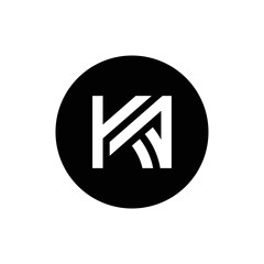 Wall Mural - Creative letter  KA or AK logo icon design