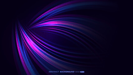 Wall Mural - abstract colorful neon light with motion blur in line curve shape and sparkling effect decoration. f