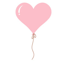 Pink Balloon Heart Shape.