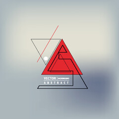 Poster - Vector abstract pattern with triangle. Connect lines and dots on gradient background