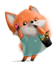 Foxy Lady With Smartphone