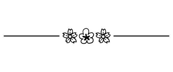 Naklejka na meble doodle flower border
