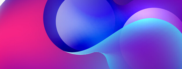 fluid abstract background. liquid color gradients composition. round shapes and circle flowing desig