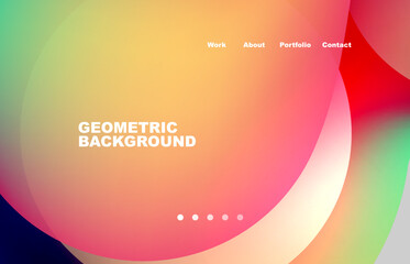 Abstract liquid background for your landing page design. Web page for website or mobile app wallpaper