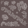 © Ajuga - White lace floral romantic elements
