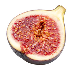 Wall Mural - Fresh fig isolated on white background, Fresh purple fig on White Background 