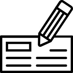 Sticker - Cheque Vector Icon