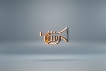 Poster - Beautiful black Inclined Saxofon with yellow light  symbol icons on a blue  background. 3d rendering illustration. Background pattern for design.