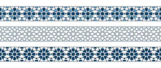 Wall Mural - Islamic ornament pattern border for Ramadan card