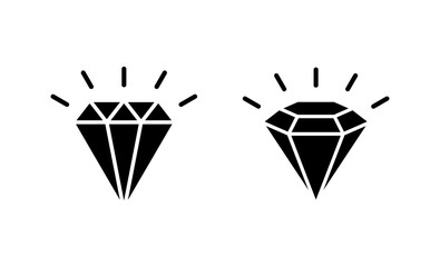 Wall Mural - Diamond icon vector. diamond gems sign and symbol