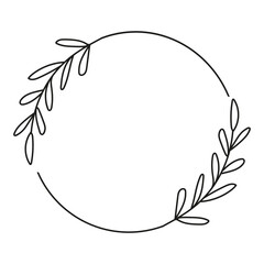  wreath foliage monogram wedding frame