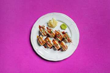 Wall Mural - Philadelphia roll with eel