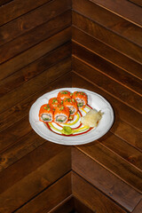 Wall Mural - Tobiko roll with eel