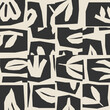© C Design Studio - Cute trendy motley seamless pattern with abstract paper cut elements shape