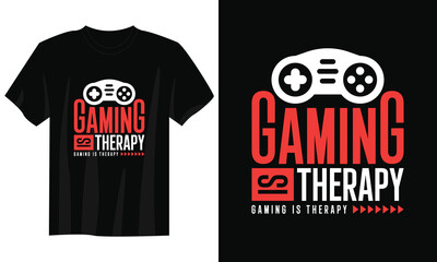 Wall Mural - gaming is therapy gaming t-shirt design, Gaming gamer t-shirt design, Vintage gaming t-shirt design, Typography gaming t-shirt design, Retro gaming gamer t-shirt design
