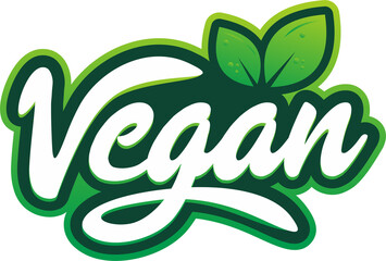 vegan typography stamp icon png logo template