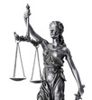 Lady Justice isolated, single object, law concept
